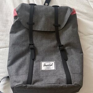Herschel Supply Company Gray and Pink Backpack